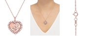 Macy's Mother of Pearl (16mm) Rose Cameo 18" Necklace in 18k Rose Gold over Sterling Silver